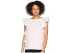 Lauren Ralph Lauren Ruffled Cotton Top (barely Pink) Women's Clothing