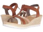 Rieker 61995 Fanni 95 (bianco/cayenne/skin) Women's Shoes