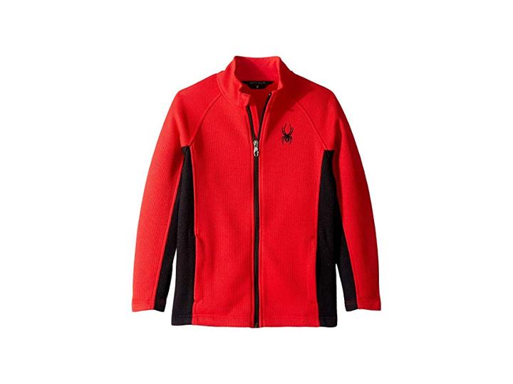 Spyder Kids Constant Full Zip Stryke Jacket (big Kids) (red/black/black) Boy's Coat