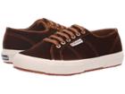 Superga 2750 Velvetw (camel/brown) Women's Lace Up Casual Shoes