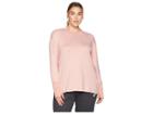 Nike Element Crew Top (sizes 1x-3x) (rust Pink/heather) Women's Long Sleeve Pullover