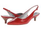 Trotters Prima (red Snake Embossed Leather) Women's 1-2 Inch Heel Shoes