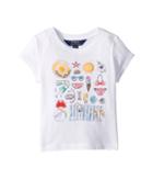 Polo Ralph Lauren Kids Cotton Jersey Graphic T-shirt (toddler) (white Multi) Girl's T Shirt
