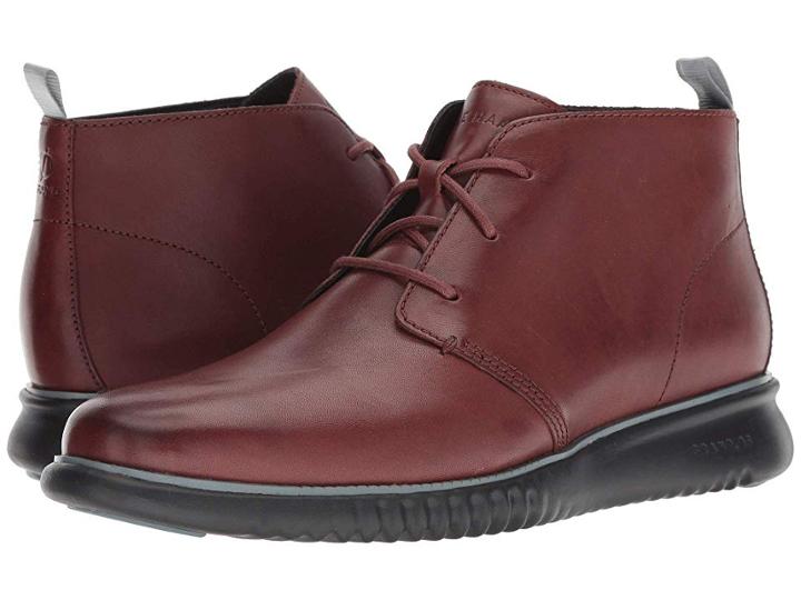 Cole Haan 2.zerogrand Chukka (hickory Leather/goblin Blue/black) Men's Lace-up Boots