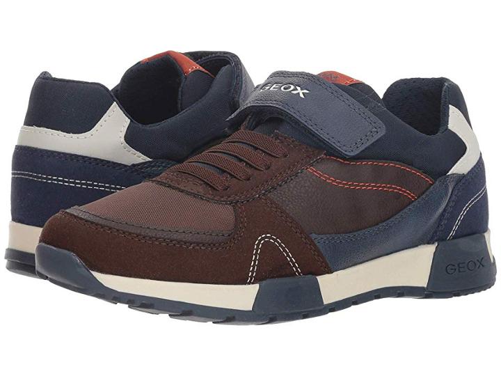 Geox Kids Alfier Boy 3 (big Kid) (brown/navy) Boy's Shoes