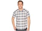 Lucky Brand Short Sleeve Santa Fe Western Shirt (salted Blue) Men's Short Sleeve Button Up
