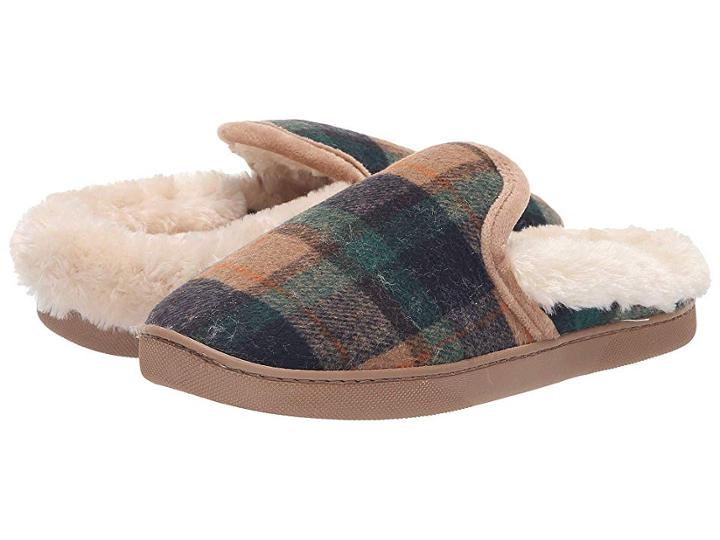 Steve Madden Sunny (green Plaid) Women's Slippers