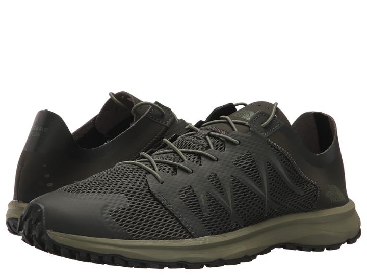 The North Face Litewave Flow Lace (black Ink Green/four Leaf Clover) Men's Shoes