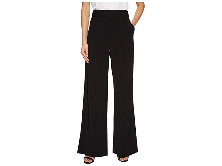 Halston Heritage Flowy Wide Leg Pants (black) Women's Casual Pants