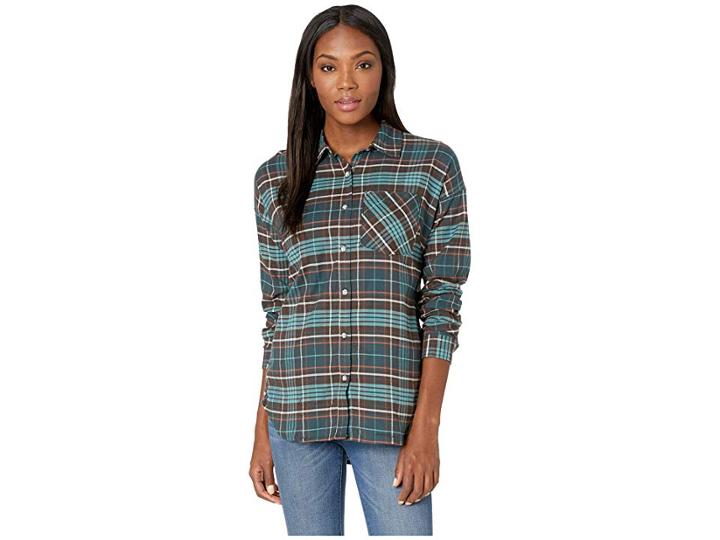 Mountain Hardwear Karseetm Long Sleeve Shirt (blue Spruce) Women's Long Sleeve Button Up