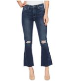 Paige Colette Crop Flare With Raw Hem In Donna Destructed (donna Destructed) Women's Jeans