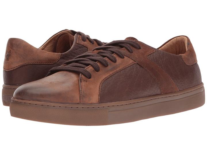 Trask Aaron (brown Calfskin/brown American Bison) Men's Flat Shoes