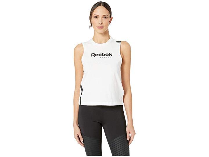 Reebok Classics Tank (white/black) Women's Clothing