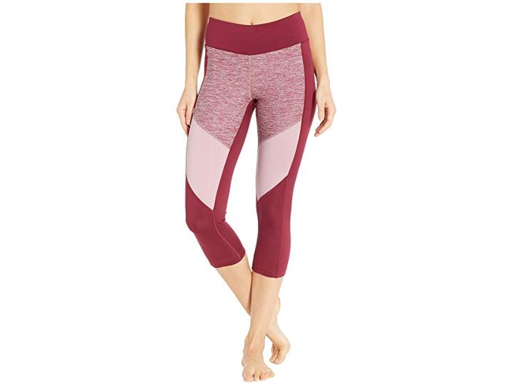 Reebok Melange Capris (rustic Wine) Women's Casual Pants