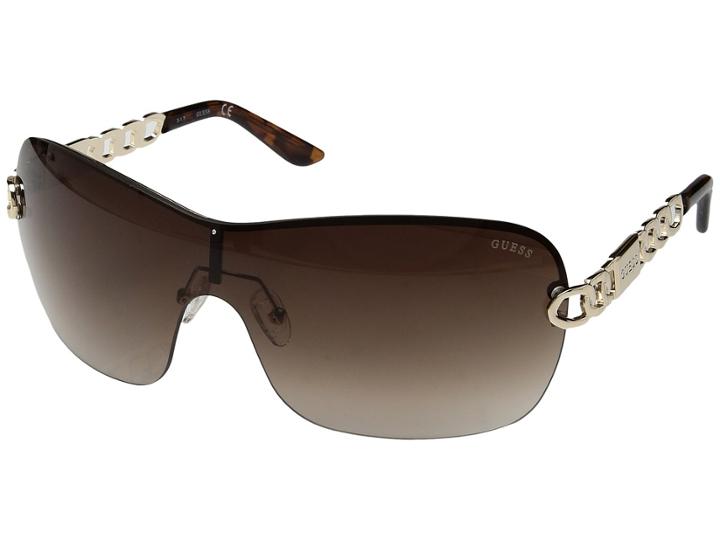 Guess Gf6043 (gold/brown Gradient Lens) Fashion Sunglasses