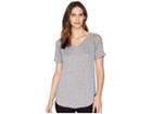 Mod-o-doc Linen Jersey Cold Shoulder Raglan Tee (grey) Women's T Shirt