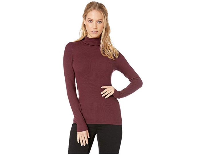 Lamade Britt Long Sleeve Turtleneck (decadent Chocolate) Women's Long Sleeve Pullover