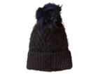 Echo Design Fuzzy Cable Hat With Pom (echo Navy) Cold Weather Hats