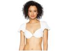 Michael Michael Kors Solids Cap Sleeve Underwire Bikini Top (white) Women's Swimwear