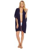 Echo Design Solid Open Front Caftan (navy) Women's Clothing