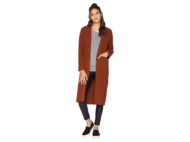 J.o.a. Ribbed Midi Cardigan (cinnamon) Women's Sweater