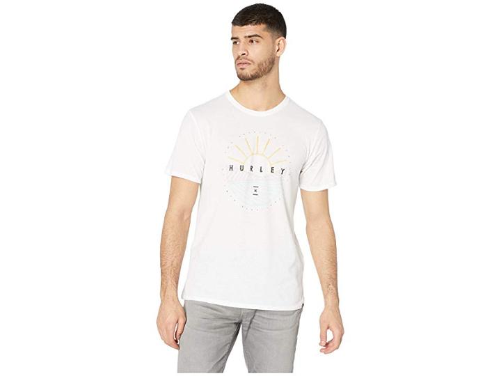 Hurley Dri-fit Dawn Is Breaking Tee (white) Men's Swimwear