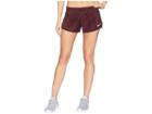 Nike Dry Short Crew 2 (burgundy Crush) Women's Shorts