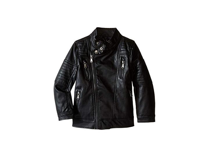 Urban Republic Kids Faux Leather Moto Jacket (little Kids) (black) Boy's Coat