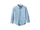 Polo Ralph Lauren Kids Indigo Cotton Chambray Shirt (toddler) (light Blue) Boy's Clothing