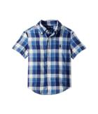 Polo Ralph Lauren Kids Cotton Madras Sport Shirt (toddler) (blue Multi) Boy's Clothing