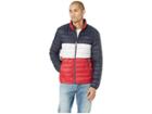 Tommy Hilfiger Faux Down Puffer (midnight/ice/red) Men's Coat