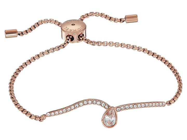Michael Kors Brilliance Powerful Romance Pave Slider Bracelet (rose Gold) Bracelet