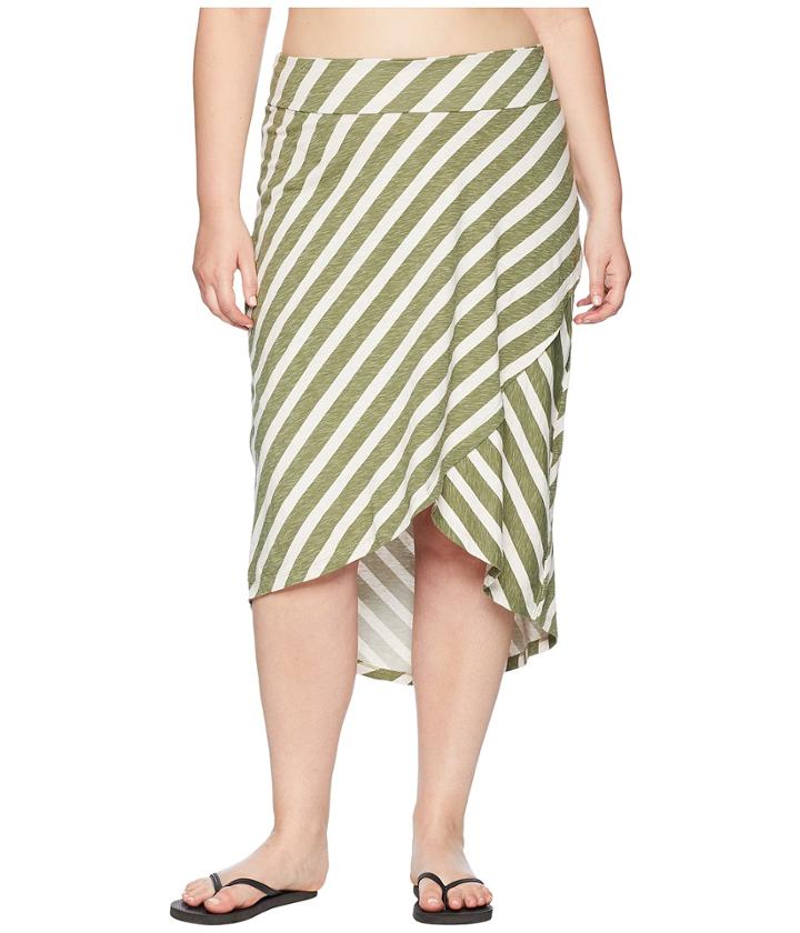 Aventura Clothing Plus Size Janessa Skirt (oil Green) Women's Skirt