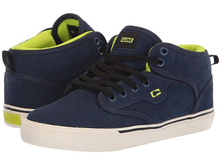 Globe Motley Mid (little Kid/big Kid) (blue/antique) Men's Skate Shoes