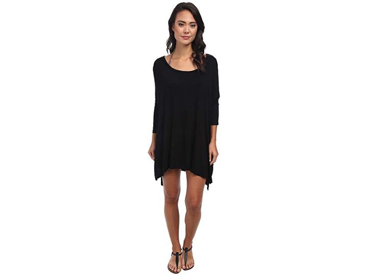 Body Glove Brynn 3/4 Sleeve Tunic Cover-up (black) Women's Dress