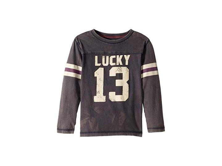 Lucky Brand Kids Lucky 13 Football Shirt (little Kids/big Kids) (peacoat) Boy's T Shirt