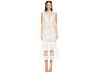 Ml Monique Lhuillier Fitted Lace Cocktail Dress (ivory/nude) Women's Dress