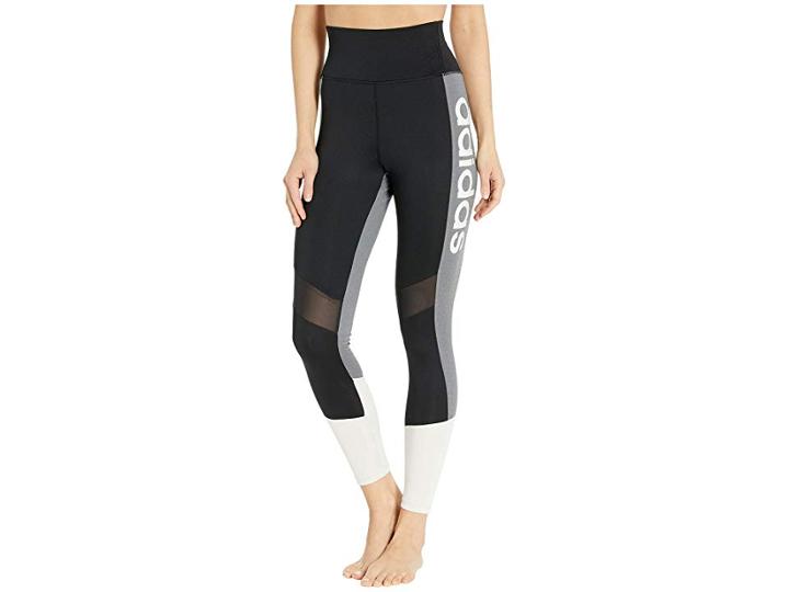 Adidas Designed-2-move High-rise 7/8 Tights (black/raw White) Women's Casual Pants