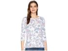 Joules Soleil Lightweight Jersey Top (white Indienne Floral) Women's Clothing