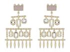 Kendra Scott Emmylou Earrings (gold/rock Crystal Mix Cz) Earring