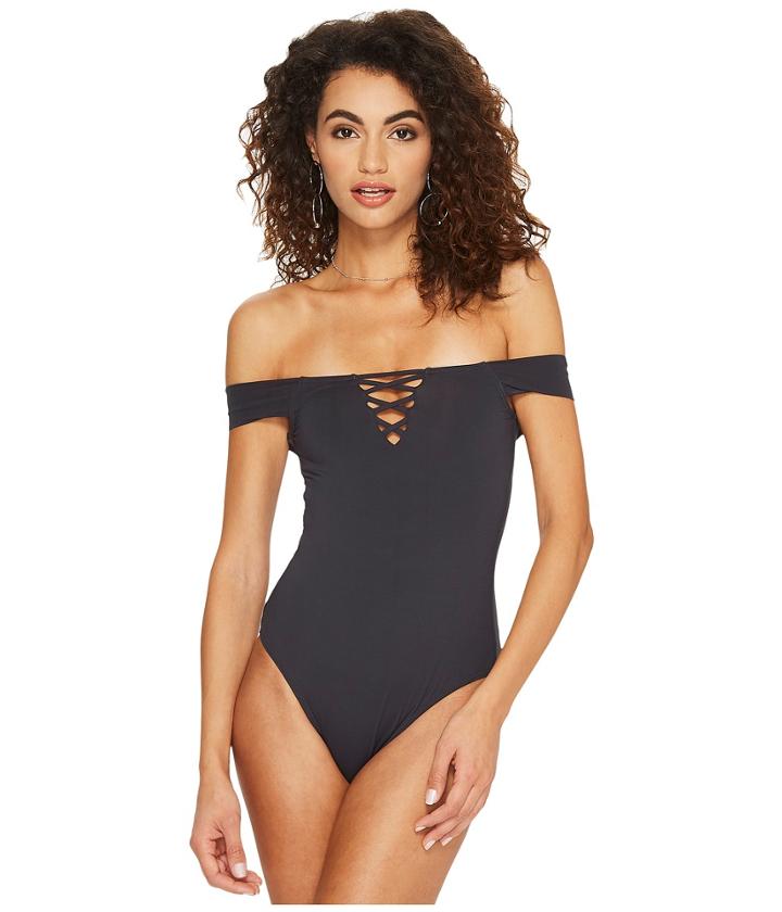 Billabong Sol Searcher One-piece Swimsuit (black Sands) Women's Swimsuits One Piece