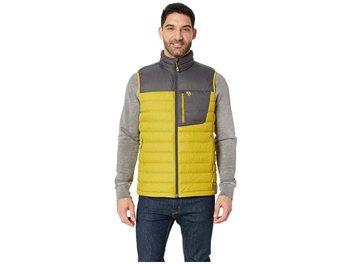 Mountain Hardwear Dynothermtm Down Vest (dark Citron) Men's Coat
