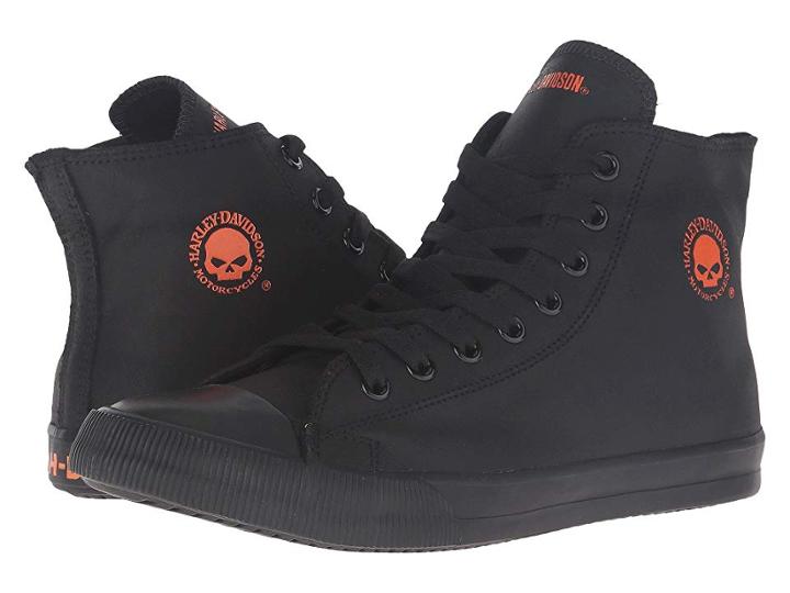Harley-davidson Baxter (black/orange) Men's Lace Up Casual Shoes