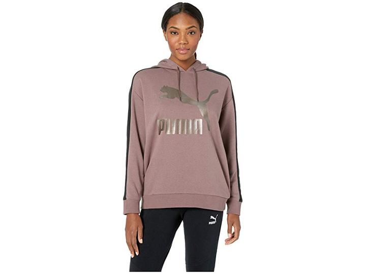 Puma Classics Logo T7 Hoodie (peppercorn) Women's Sweatshirt