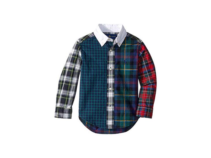 Polo Ralph Lauren Kids Plaid Cotton Poplin Fun Shirt (toddler) (multi) Boy's Clothing