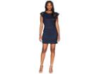 Adrianna Papell Short Tunic W/ Short Sleeves Dress (blue Moon) Women's Dress