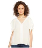 Nydj Flutter Sleeve Top (natural) Women's Clothing