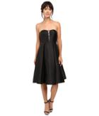 Adrianna Papell Strapless Mikado Party Dress (black) Women's Dress
