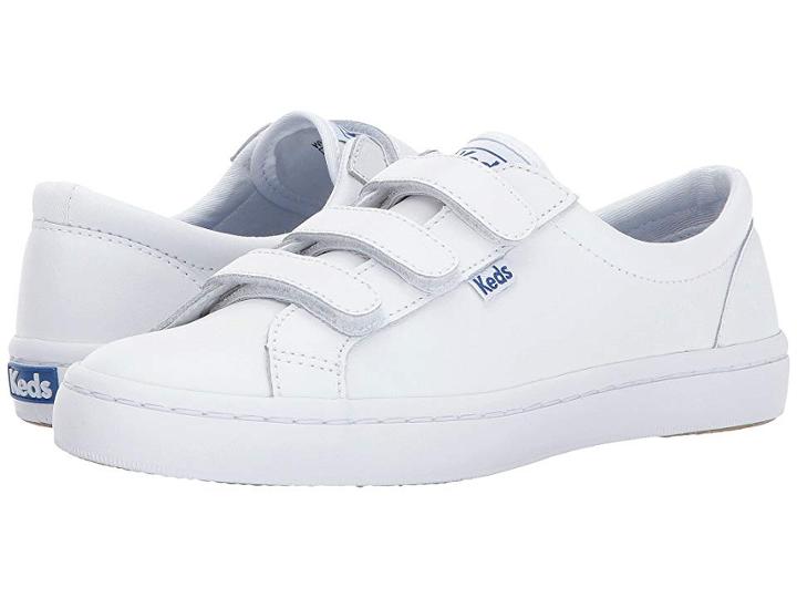 Keds Tiebreak Leather (white) Women's Hook And Loop Shoes