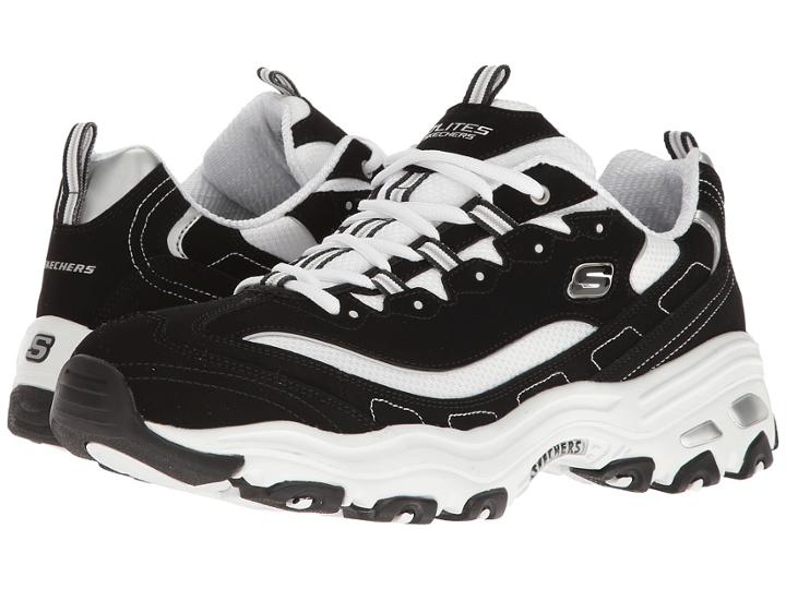 Skechers D'lites (black/white) Men's Lace Up Casual Shoes